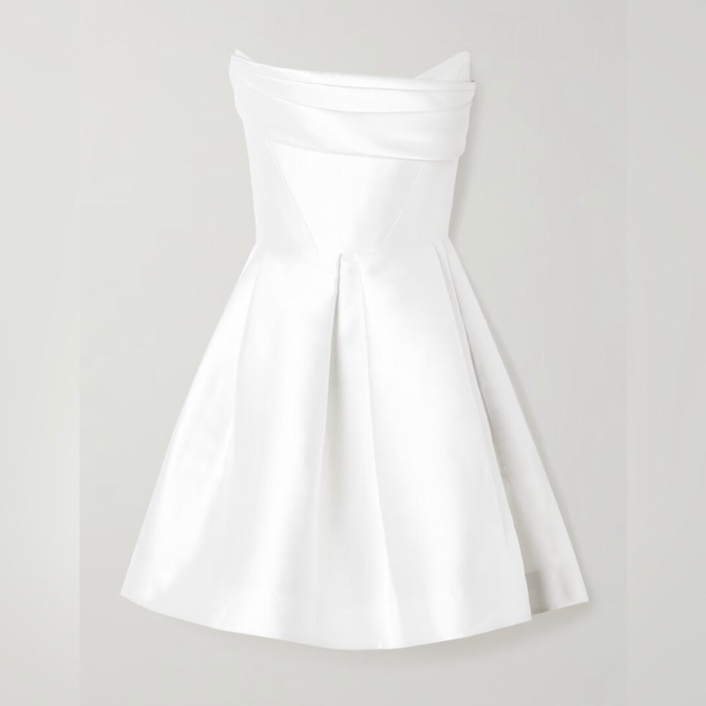 Alex Perry Elyse Silk Draped Mini Dress